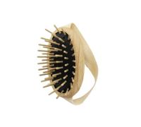 TEK - Cepillo de masaje para el cuero cabelludo en madera de fresno con correa - ideal para lavar el cabello y aplicar lociones anticaída - 8,5 x 5 cm - hecho a mano en Italia