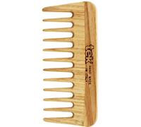 Tek micro peine de pelo de madera de fresno con dientes anchos - 100% fabricado en Italia