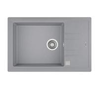 Teka 115330035 Fregadero de Cocina (Granito) con un Solo Cuenco Stone 60 S-TG-aluminio-115330035, Aluminio