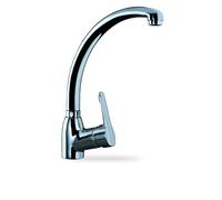 Teka MN - Grifo de Cocina Monomando, Caño Alto Giratorio, Aireador Anticalcáreo, Temperatura Precisa, Suavidad en el Manejo, Cartucho de Discos Cerámicos, Color Cromo