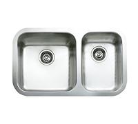 Teka BE 2C 785 - Fregadero Bajo Encimera de 90 cm, 2 Cubetas, Embellecedor de Rebosadero, Chapa de Gran Espesor, Accesorios de Fijación, Color Acero Inoxidable