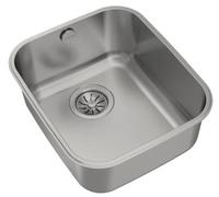 TEKA BE 34.40 - Fregadero Bajo Encimera, 1 Cubeta, para Mueble de 45cm, Cubeta de Acero Inoxidable, Fácil Instalación, Diseño Moderno, Color Acero Inoxidable