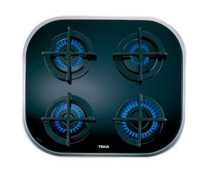 Teka CG.1 4G AI AL Placa de Gas Butano 4 Zonas Negro/Acero Inoxidable