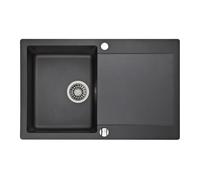 Teka Clivo fregadero de granito 78x49.5 cm gris/grafito/ónix 40148000