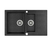 Teka Clivo fregadero de granito 80x49.5 cm gris/grafito/ónix 40148020