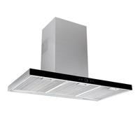 Campana - Teka DLH 1186 T, Decorativa, 701m3/h, 69dB, 110cm, Inox/Negro, Clase A