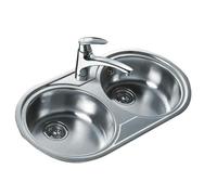 Fregadero Rectangular de Empotrar DR 80 2C (Inoxidable) - TEKA