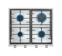 Encimera - Teka EX 60 1 4G AI AL CI NAT,Acero inoxidable, Gas, 4 zonas
