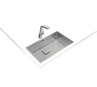 Teka FlexLinea RS15 71.40 - Fregadero Cocina 1 Seno, de 80 cm, Triple Posibilidad de Instalación, Encastre, Enrasar, Bajo Encimera, Acero Inoxidable