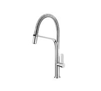 Teka FO 999 - Grifo de Cocina, Monomando Profesional, Caño Giratorio y Muelle Flexible, Temperatura Precisa, Suavidad en el Manejo, Aireador Anticalcáreo, Color Cromo