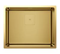 TEKA Fregadero 1 Seno Acero Inoxidable PVD, Profundidad 200mm, Triple Instalación, SilentSmart, Mueble 60 cm, FlexLinea RS15 50.40 Brass