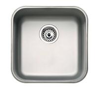 TEKA Fregadero Bajo de Encimera BE 40.40 Plus 1C - Embellecedor de Rebosadero - Incluye Accesorios de Fijación - Mueble de 50 cm - Color Acero Inoxidable - 1 Cubeta 41 cm -