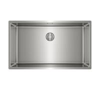 TEKA Fregadero Bajo Encimera 1 Seno, 80cm, Inox, Profundidad 20cm, Tratamiento PureClean, Válvula Canasta PerfectFlow y Sifón, SilentSmart, Modelo Be Linea RS15 71.40