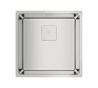 TEKA Fregadero Cocina 1 Cubeta 40cm, Acero Inoxidable, Triple Instalación: Encastre, Enrasar o Bajo Encimera, Profundidad 200mm, Mueble 50cm, Válvula Canasta y Sifón, Modelo FlexLinea RS15 40.40