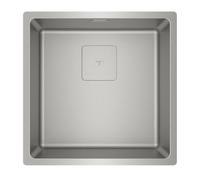 TEKA Fregadero Cocina 1 Seno Acero Inoxidable 18/10, Triple Instalación, Profundidad 200mm, SilentSmart, Desagüe Cuadrado con Válvula Canasta y Sifón, FlexLinea RS15 40.40