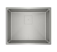 TEKA Fregadero Cocina Un Seno Acero Inoxidable 18/10, Acabado Satinado, Triple Instalación, Profundidad 20cm, SilentSmart, Flexlinea RS15 50