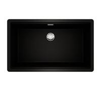 TEKA Fregadero Cocina Un Seno Tegranite+, Doble Instalación Encastre o Bajo Encimera, Negro, Profundidad 20cm, Desagüe Válvula Canasta PerfectFlow, Cestilla HelixPRO, Modelo Radea R10 70.40 M-TG
