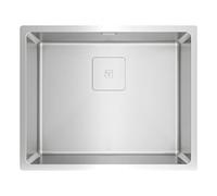 TEKA Fregadero de Una Cubeta 60 cm Acero Inoxidable, Triple Instalación, Profundidad 200mm, SilentSmart, Tratamiento PureClean, SoftTexture, Acero (18/10) FlexLinea RS15 50.40