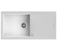 TEKA Fregadero Encastrado 1 Cubeta Granito Reversible con Escurridor, Profundidad 200mm, Desagüe Automático, Mueble 60cm, Stone 60-TG 1C 1E