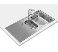 Teka Fregadero encastrado Universe 60 T-XP 1½B 1E – 1½ cubetas, escurridor, acero inoxidable, 60 cm