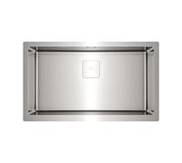 TEKA Fregadero Encastrado 80 cm Acero Inoxidable, 1 Cubeta 74 cm, SilentSmart, Triple Instalación, Desagüe Cuadrado, AMERICAN PRO 80 M-XP 1B