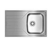 Teka | Fregadero encastrado de acero inoxidable dos cubetas y un escurridor reversible | TEKAWAY UNIVERSE 45 T-XP 1C 1E REV | Acero Inoxidable | 79 x 50 x 17