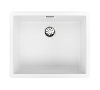 TEKA Fregadero Tegranite+ 1 Cubeta, Doble Instalación Encastre o Bajo Encimera, Resistente a Impactos, Acabado No Poroso, Profundidad 20cm, Modelo Radea R10 50.40 M-TG
