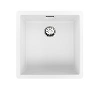 TEKA Fregadero Tegranite+ 1 Seno, Doble Instalación Encastre o Bajo Encimera, No Poroso, Profundidad 20cm, Desagüe PerfectFlow con Sifón, Modelo Radea R10 40.40 M-TG