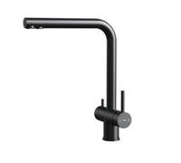 TEKA Grifo Cocina Doble Mando, Caño Alto Giratorio, Acero Inoxidable