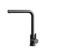 TEKA Grifo Cocina Monomando, Caño Alto, Acero Inoxidable, Giratorio | Acero Inoxidable AISI 304, Caño Giratorio 360º, Aireador Eco anti-calcáreo, Limitador de Caudal 5 l/min, UNI 9330 BK