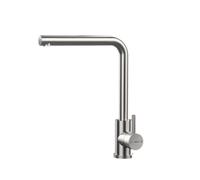 TEKA Grifo Cocina Monomando, Caño Alto Giratorio 360º, Acero Inoxidable | Acero Inoxidable AISI 304, Aireador Eco anti-calcáreo con Limitador 5 l/min, Cartucho Eco C3 Apertura en Frío, UNI 9330 XP