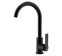 TEKA Grifo Cocina Monomando, Caño Alto Giratorio 360º, Aireador Anticalcáreo, Cartucho Cerámico Resistente, Instalación Easy Fix, Latiguillos Flexibles 3/8”-1/2”, IN 915