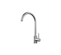 TEKA Grifo Cocina Monomando, Caño Alto Giratorio 360º, Aireador Eco Anticalcáreo Limitador de caudal 5 l/min, Acero Inoxidable AISI 304, Easy Fix, Modelo UNI 9310