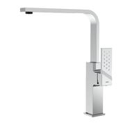 TEKA Grifo Cocina Monomando, Caño Alto Giratorio, Aireador Antical, Caudal Limitado 5 l/min, Cartucho Cerámico, Sistema Easy-Quick, Cromado, Modelo Brooklyn BKY 915