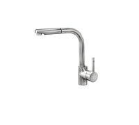 TEKA Grifo Cocina Monomando, Caño Alto Giratorio, Maneral Metálico Extraíble, Aireador Anticalcáreo, Latiguillos Flexibles de 3/8”, Acero Inoxidable, Modelo ARK 938I