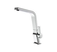 TEKA Grifo Cocina Monomando, Caño Alto Plano Giratorio, Aireador Anticalcáreo Integrado, Latiguillos Flexibles 3/8” y 1/2”, Modelo ICC 915