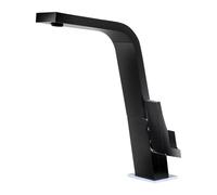 TEKA Grifo Cocina Monomando, Caño Alto Plano Giratorio, Aireador Anticalcáreo, Latiguillos 3/8", Negro, Modelo IC 915