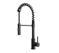 TEKA Grifo de Cocina Monomando, Acero Inoxidable, Caño Extraíble Flexible