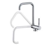 TEKA Grifo de Cocina Monomando, Caño Alto Giratorio y Abatible, Aireador Anticalcáreo, Sistema Easy-Quick, Latiguillos AENOR 3/8”, MTP 984