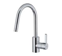 TEKA Grifo de Cocina Monomando, Caño Giratorio con Ducha Extraíble de 1 Posición, Cartucho de Discos Cerámicos, Latiguillos Flexibles 3/8”, Aireador Anticalcáreo, Modelo MTP 938