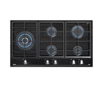 Teka GZC 95320 XBA BK Placa de Gas 90cm 5 Zonas Vidro Negro