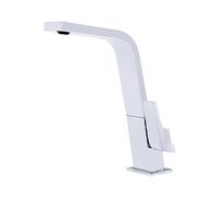 Teka IC 915 - Grifo de Cocina Monomando, Caño Alto Plano Giratorio, Temperatura Precisa, Suavidad en el Manejo, Aireador Anticalcáreo, Color Blanco