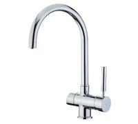 Teka OS 200 - Grifo de Cocina Monomando, Función para Agua Filtrada, 2 Salidas Independientes, Caño giratorio, Aireador Anti-Calcáreo, Filtro No Incluido, Color Cromo