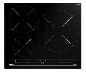 TEKA Placa Inducción 60 cm, 3 Zonas de Cocción, Touch Control Multislider, 7400 W, Modelo IBC63320MSS