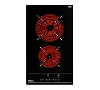 TEKA Placa Vitrocerámica 30 cm, 2 Zonas de Cocción, Touch Control, Bloqueo Seguridad, Indicador Calor Residual, Fast-Click, TZC 32320 TTC