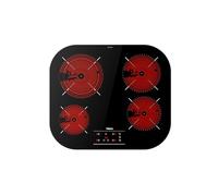 TEKA Placa Vitrocerámica 60 cm, 4 Zonas High Light, Touch Control con Seguridad, Power Plus, Stop & Go, Programador 99 Min, Modelo TCC 64310 TTC BK
