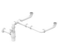 Teka Set Ahorro De Espacio 2C - Sifón Fregadero Blanco