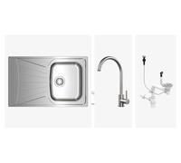 Teka Tekaway Starbright 45 E-Xp 1C 1E-Uni-9310 Inox - Pack Fregadero + Grifo + Desagüe
