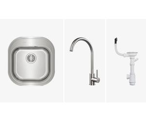 Teka Tekaway Stylo 1B+Uni 9310Xp Inox - Pack Fregadero + Grifo + Desagüe
