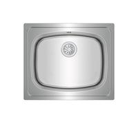 Teka Universe 60 T-XP 1C - Fregadero de Cocina 1 Seno, Encastrado, para Muebles de 60 cm, Desagüe con Válvula Manual, Acero Inoxidable
